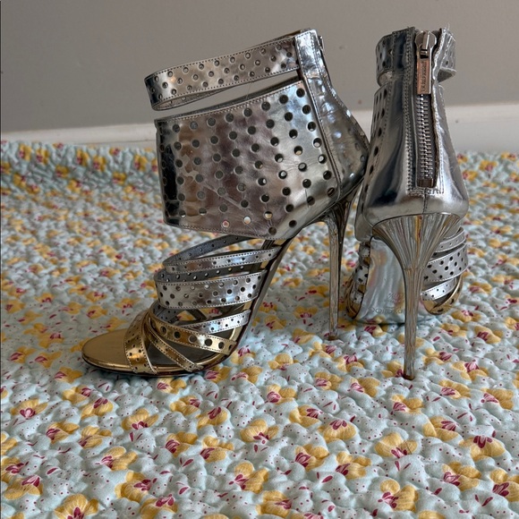 Jimmy Choo Metallic Gold and Silver Heels - Picture 3 of 3